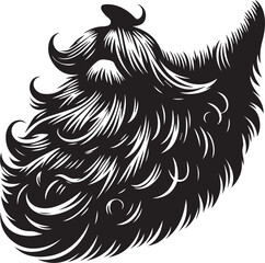 Man bearded face silhouette design