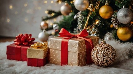 lots of presents and gifts under the Christmas tree