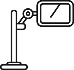 Simple vector icon of a phone holder with an adjustable arm