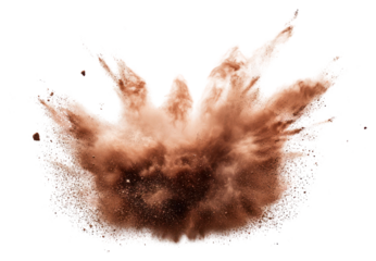 PNG Exploding brown powder isolated background