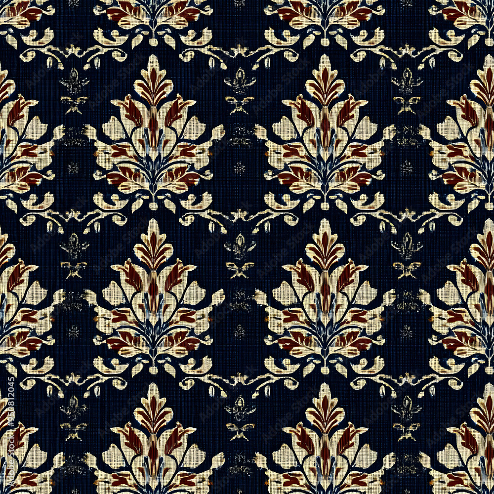 Poster textile repeat pattern of fabric pattern, seamless
