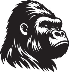 Gorilla head silhouette design