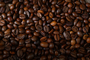 Obraz premium Close-Up Of Coffee Beans Background