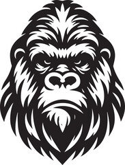 Gorilla head silhouette design
