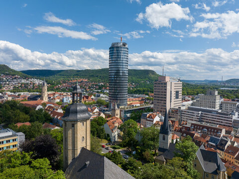 Jentower in Jena in Thuringia in Germany | Jentower in Jena in Th&uuml;ringen