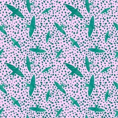 Fototapeta premium Ethnic animals seamless swallows pattern for wrapping paper and fabrics