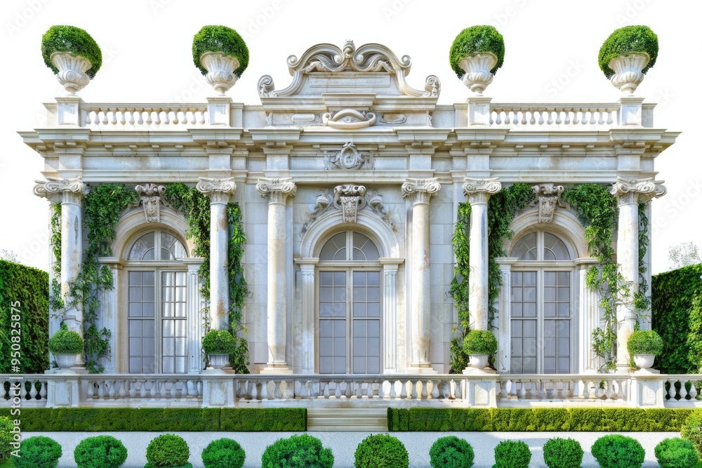 Aufkleber a large white building with many windows, suitable for use in architectural or urban planning contex