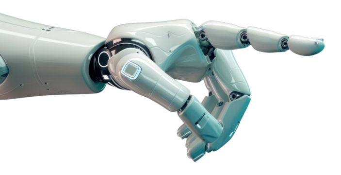 PNG Futuristic robotic hand technology innovation