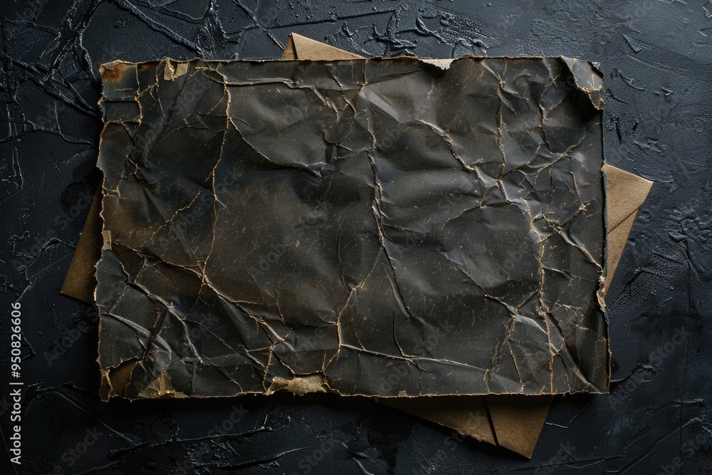 Aufkleber a piece of paper resting on a table surface