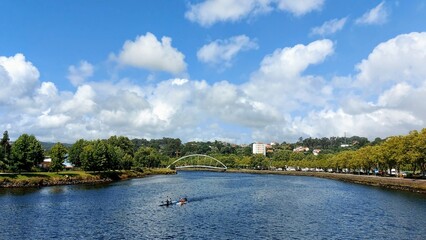 Río Lérez a su paso por Pontevedra, Galicia