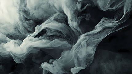 Fototapeta premium Abstract clouds, ethereal forms, monochrome tones background. Ethereal. Illustration