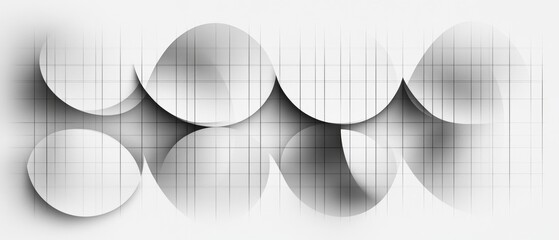 A series of circles with lines in between them