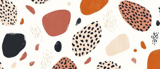 A colorful abstract painting with a lot of dots and splatters