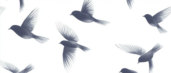 Obraz premium A group of birds flying in the sky