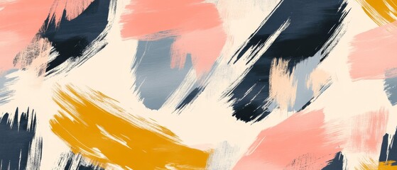 A colorful painting with a lot of brush strokes and splatters of paint