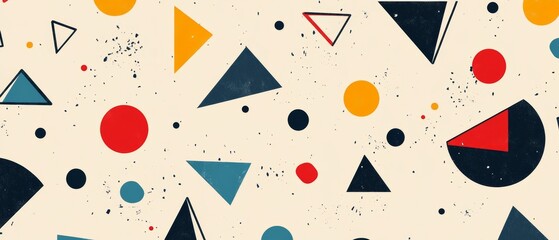 A colorful pattern of triangles and circles
