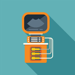 Fototapeta premium Ultrasound machine displaying sonogram result on monitor screen, medical examination concept