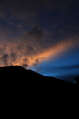sunset over the mountains