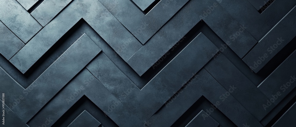 Poster a black and white image of a zigzag pattern
