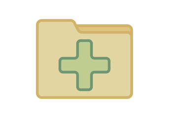 Carpeta con cruz sanitaria de historial médico