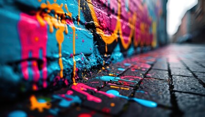 Inspirational quotes on a wall, motivational and vibrant, Urban, Bright colors, Photograph, Positive vibes