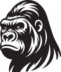 Gorilla head silhouette design