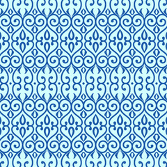 Beautiful blue ornamental pattern