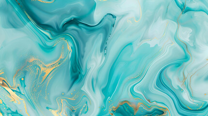 Obraz premium Vibrant bright cyan color marble background, striking and elegant