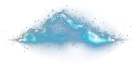 Obraz premium PNG Cloud icon shape sparkle light glitter backgrounds nature nebula.