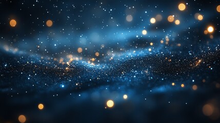 Obraz premium Starry Night Sky Background with Copy Space for Text