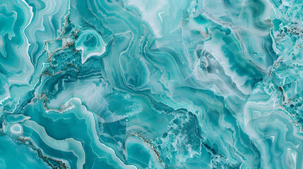 Obraz premium Vibrant bright teal color marble background, fresh and modern