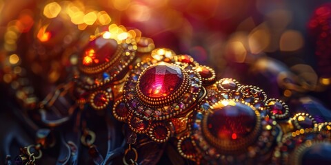 Close up of a Brazilian bracelet with an embedded jewel