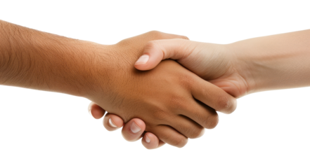 PNG Diverse handshake symbolizes mutual respect.