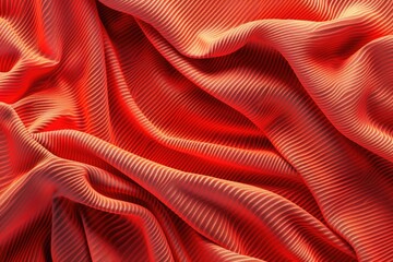 Naklejka premium Close-up shot of a red fabric texture