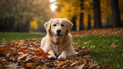 Autumn Bliss: A Golden Moment with a Cherished Companion