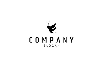 firefly logo with letter F combination in flat vector design style