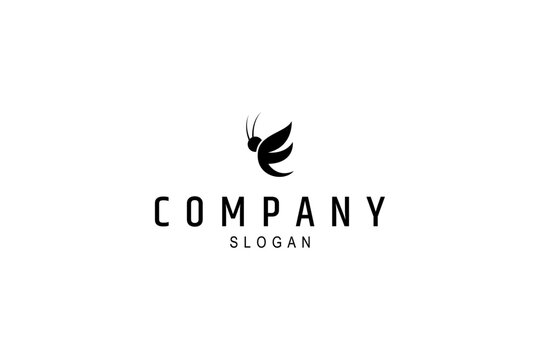 firefly logo with letter F combination in flat vector design style