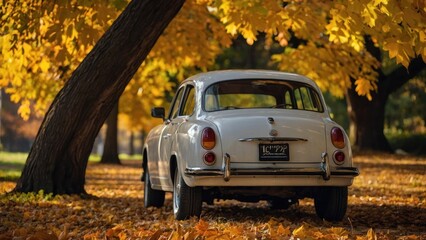 """Autumn Elegance: A Vintage Escape into Nature's Warm Embrace"""