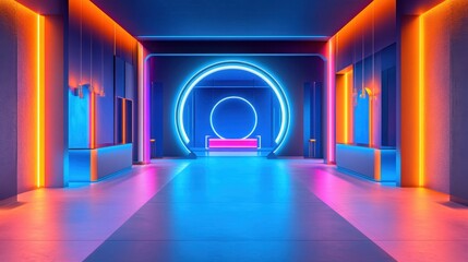 Electric Nights: Exclusive Futuristic VIP Club with Neon Lights and Personalized Service