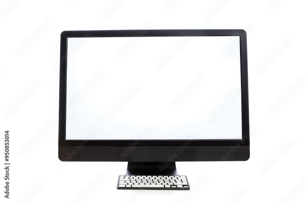 Aufkleber A desktop computer setup with a monitor, keyboard, and mouse