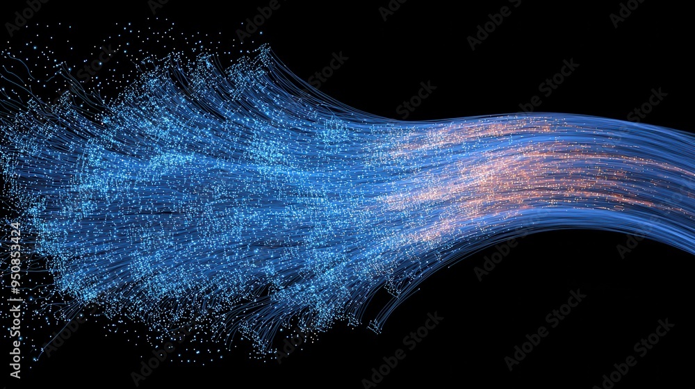 Poster high-resolution digital map of broadband infrastructure, emphasizing strategic growth areas and netw