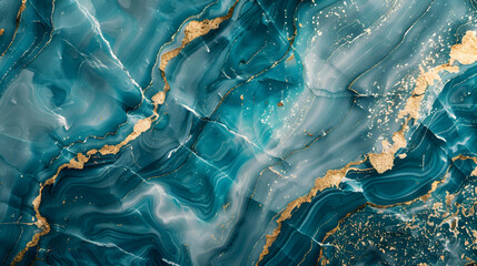 Vibrant teal color marble background, deep and elegant