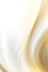 Fototapeta premium Abstract gold and white color wavy background