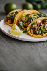 Mexican beef street tacos