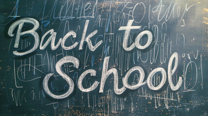 School blackboard with Back To School written in chalk. Back to school background.