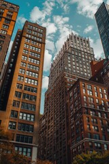 Fototapeta premium Cityscape with tall buildings and modern architecture