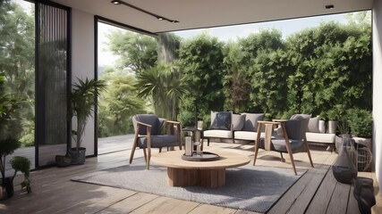 patio with tables and chairs