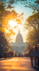 Obraz premium background with Capitol building