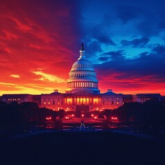 Fototapeta premium poster with Capitol 
