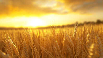 Obraz premium The endless expanse of wheat symbolizes Reserves, Creation, and the promise of abundance for society